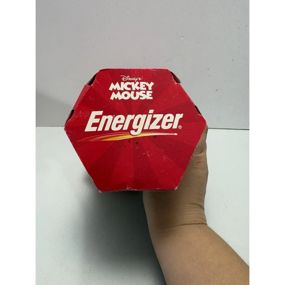 Vtg 2000 Disney Mickey Mouse‎ Christmas Ornament Blown Glass Energizer Giveaway